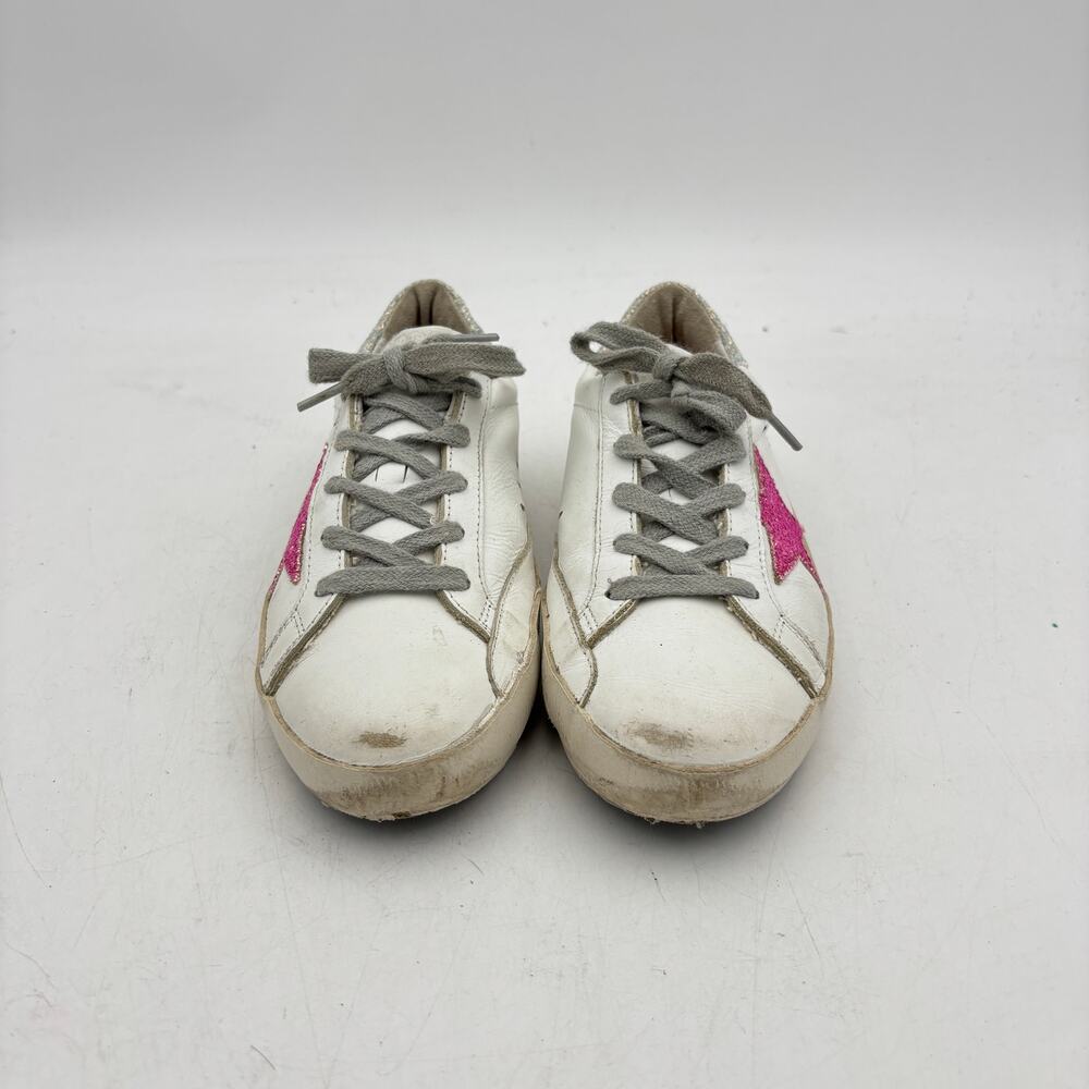 Golden Goose Superstar Shoes Girls 33/1.5Y Glitter Star Leather Fashion Sneaker - Picture 2 of 16